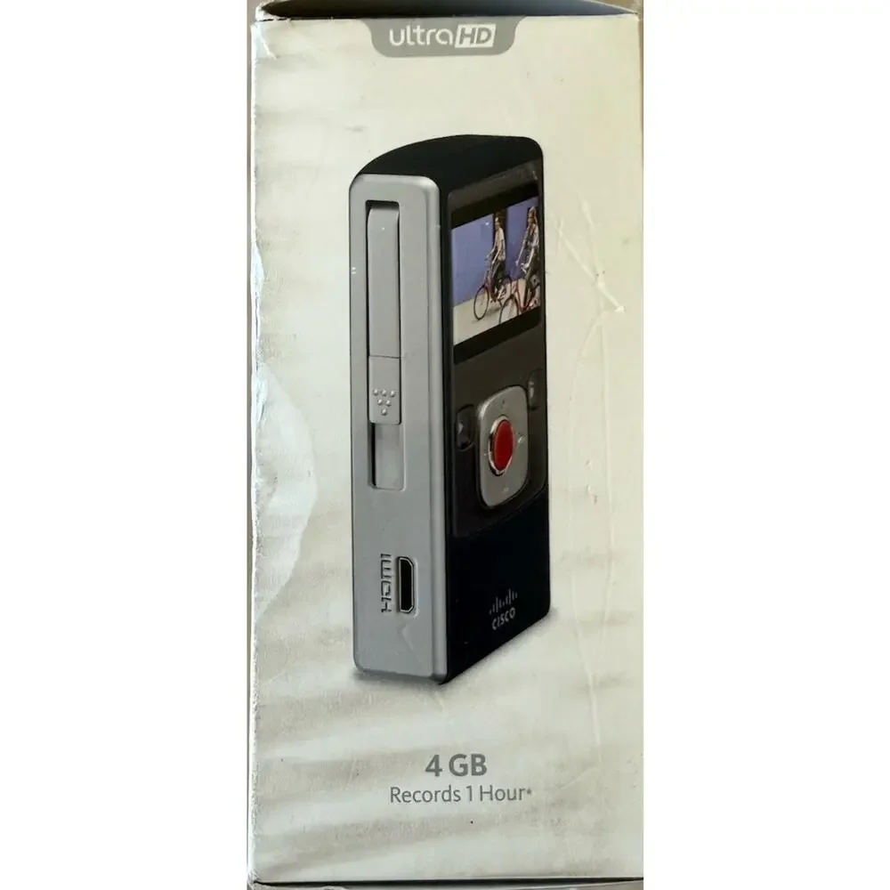 Cisco Flip Video UltraHD Video Camera (Black, 1 Hour) U260B New Sealed 4GB
